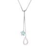 Necklace - Lola Is Precious - Estrella - Rhodium-Plated 925 Sterling Silver - Length 42 Cm - Topaz