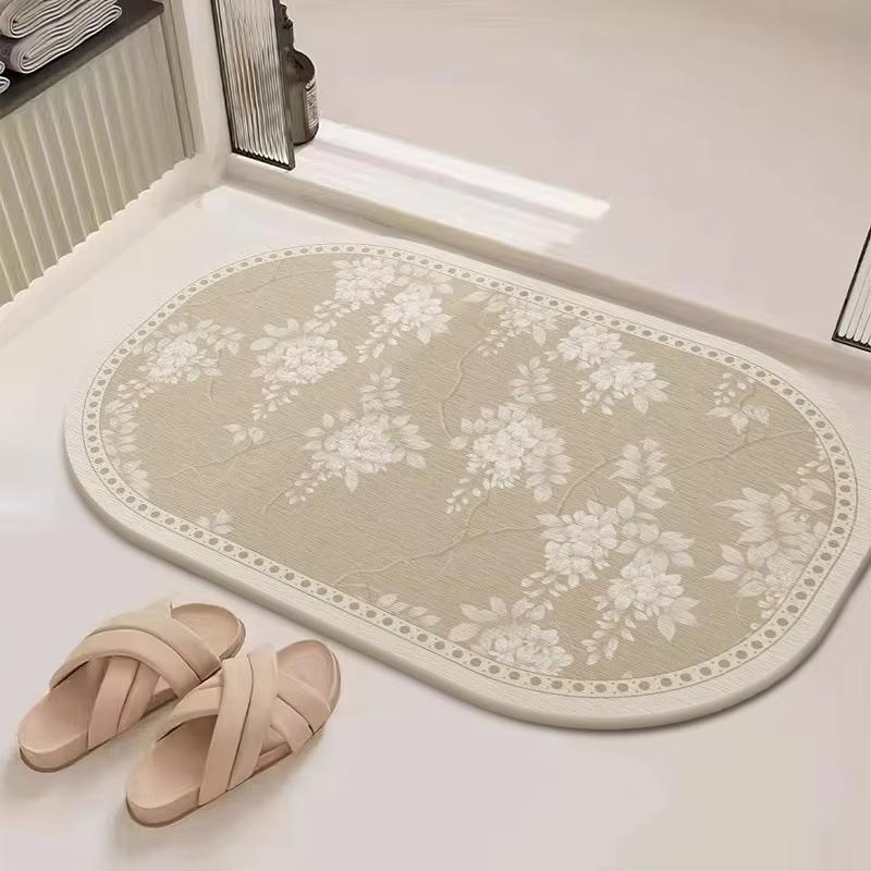 Коврик для пола из кремнеземной грязи, простой стиль, мягкий, водонепроницаемый, подходит для кухонных полов, ковриков для ванной комнаты и ковров.