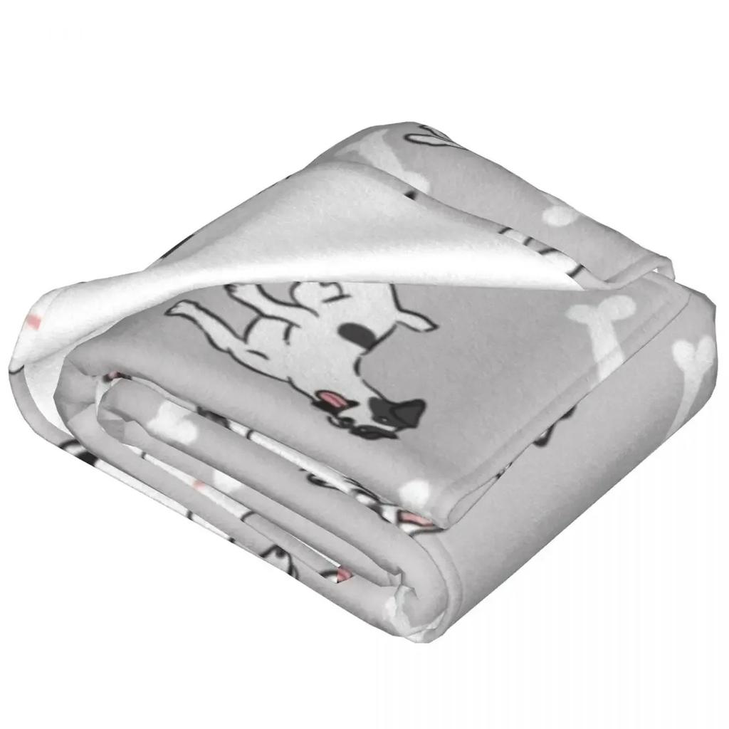 Фланелевое одеяло Джек Рассел Терьер Серая собака Мягкое Теплое Постельное белье Пледы для кресла Дивана Кровати Кемпинга Покрывало для дивана-кровати