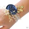 1PC Bracelet Accessorie Bride Wrist Flower Pearl Hand Flowers Romantic Wedding Elegant Bridesmaids