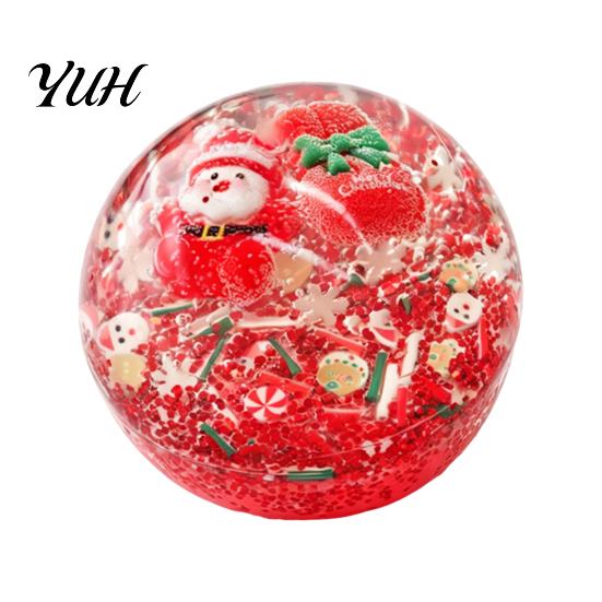 Kids Fidget Toys 1/4Pcs Christmas Stress Ball Toy, Anxiety Relief Squeezable Ball, Xmas Elastic Theme Sensory Party Favors for Adults and Toy