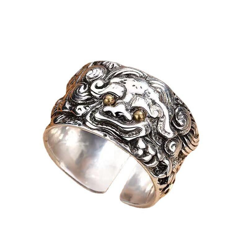New Domineering, Fashionable and Exaggerated Pixiu Ring, Open Ring, Trendy Men, Domineering and Adjustable