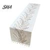 Floral Embroidered Table Runner Runner, Elegant Dining Cover, White Rustic Charming Decor with Tassels for Home Wedding Bridal Shower Scratch