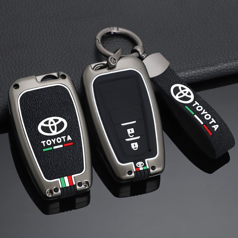 Чехол-брелок из цинкового сплава+силикона для автомобильного пульта ДУ Toyota Prius Camry Corolla C-HR CHR RAV4 Prado 2018 2019 Аксессуары