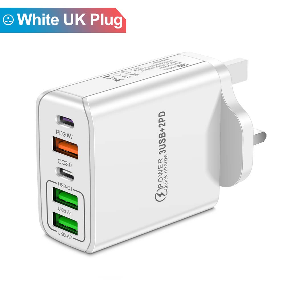 80 Вт USB зарядное устройство PD быстрая зарядка тип C мобильный телефон адаптер для iPhone 15 быстрая зарядка ЕС/США/Великобритания вилка настенное зарядное устройство