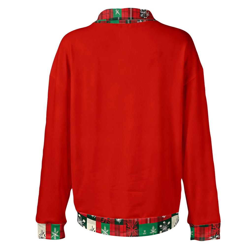 Женский модный пуловер с длинным рукавом и рождественским принтом