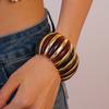 Elastic Rope Bead Acrylic Bangle Bohemian Wide Chunky Bangles Creative Retro Hand Ring  Girls