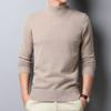 Solid Color Men Turtleneck Cashmere Sweater Slim Fit Bottoming Sweater Business