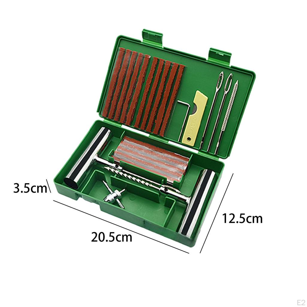 Набор инструментов для ремонта шин, инструмент для плоского прокола для квадроцикла, автофургона, 33 шт., зеленый