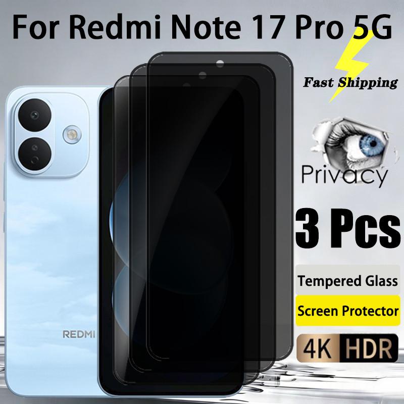 Для Redmi Note 17 Pro 5G Защитное стекло с защитой конфиденциальности для экрана Для Redmi A3 A5 A7 17C Note 17 Pro Max 4G 5G Защитная пленка из стекла