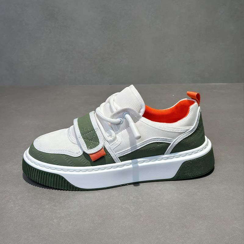 Velcro board shoes new comfortable breathable mesh soft sole casual bm