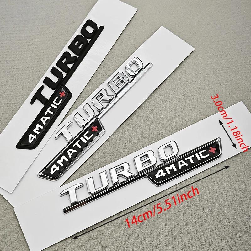 2 шт. Эмблема TURBO 4MATIC+ для Mercedes Benz AMG W213 W205 W177 W167 A45S E63S GLE53 Шильдик на крыло Наклейка Логотип Автомобильные Аксессуары