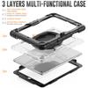 For iPad 10.2 (2021)/(2019)/(2020) Case Ring Kickstand PC+Silicone Shockproof Tablet Cover