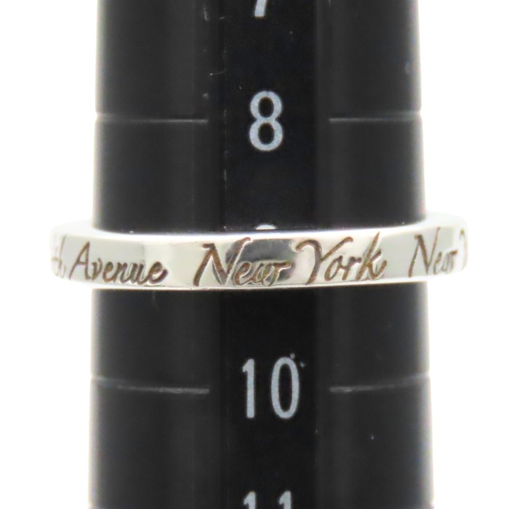 Used TIFFANY&Co. Ring Notes Narrow EU#49 Silver925 2.7g Silver Classic