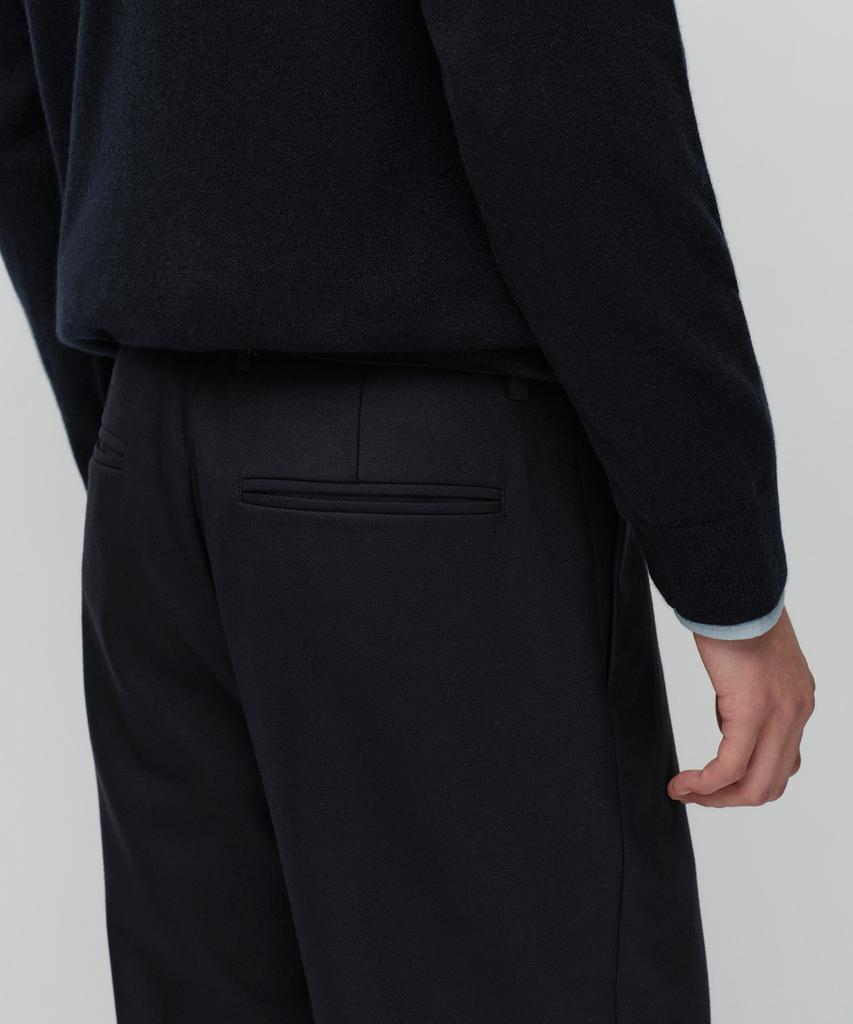MUSINSA STANDARD [City Workers] Wool Blend Tapered Slacks [Navy]