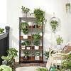 Shelf, Shelf Unit, 4-tier Shelves, Storage Shelf, for Office, Living Room, Bedroom, 80 X 33 X 149 Cm, Industrial, Rust
