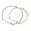 Pair of surgical stainless steel pink 4SBR034GO 4SBR034SV [White Clover] bracelets, allergy-free, 316L, cat, star, moon, & silver, &