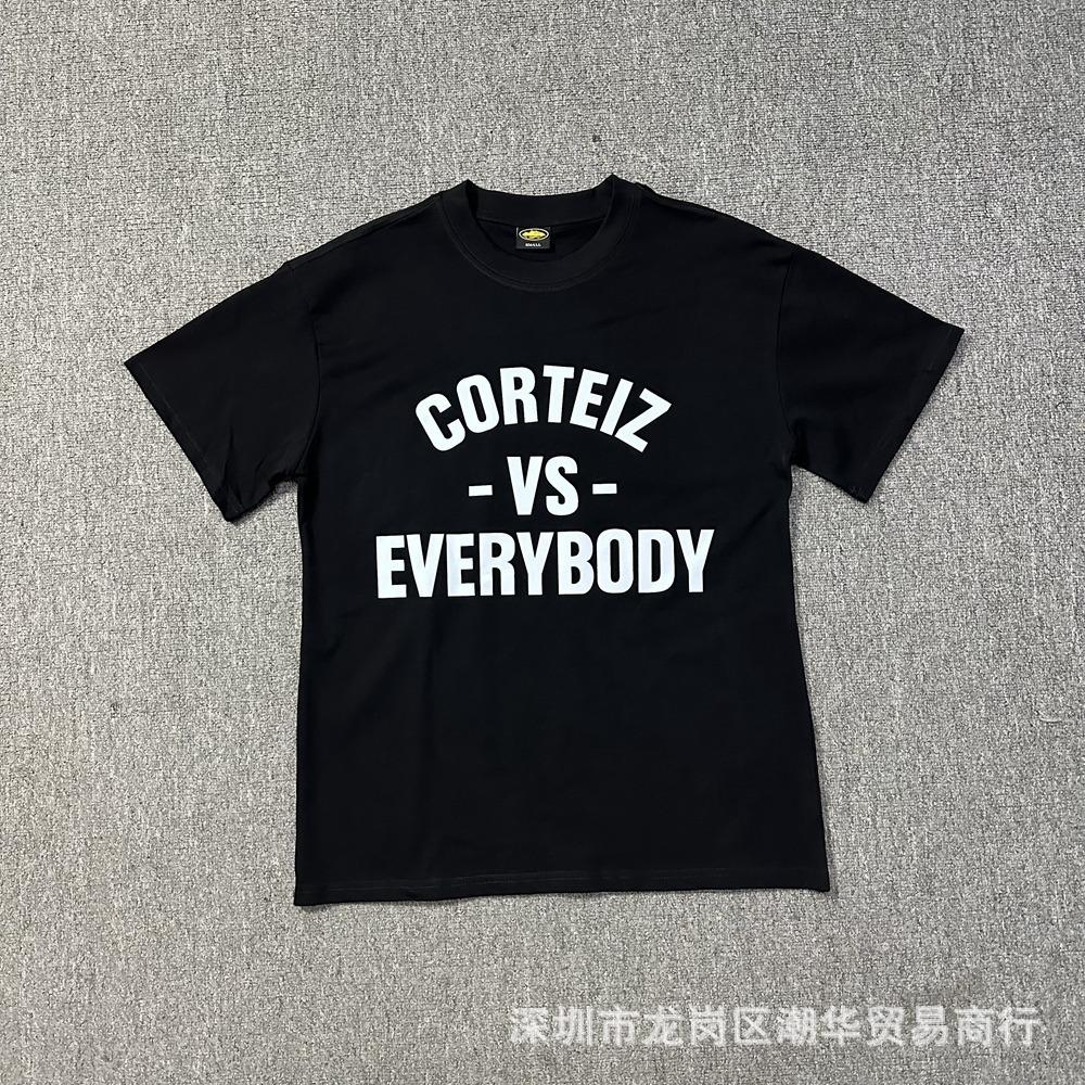 Cross-border Corteiz tide brand Alcatraz summer retro printing men's and women's trend loose casual short-sleeved T-shirt