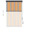 Store roulant d'extérieur - Maison Exclusive - 100 x 250 cm - Jaune et bleu - Manuel (manivelle)