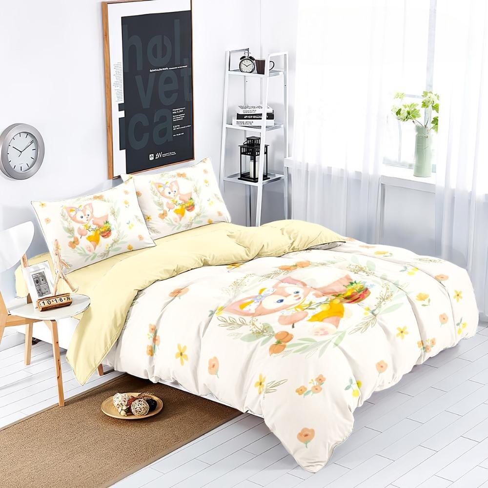Cartoon Motif,Microfibre Bedding Sets, Children's Bed Linen with Zip Room Decor Duvet Cover for Teenagers Adult 3-Piece