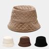 Autumn Winter Men Women Thermal Quilted Hat Fisherman Hat Basin Cap Bucket Hats