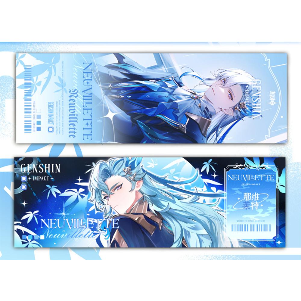 Genshin Impact, коллекционные карты, игры, закладки, Furina Neuvillette, Wriothesley Laser, двусторонний билет, аниме, карта Таро, подарок