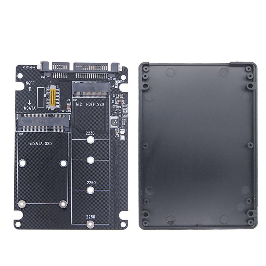 MSATA SSD Solid Disk NGFF To SATA3 External Hard Drive Enclosure Adapter M.2 Sata Protocol To Adapter Double Purpose