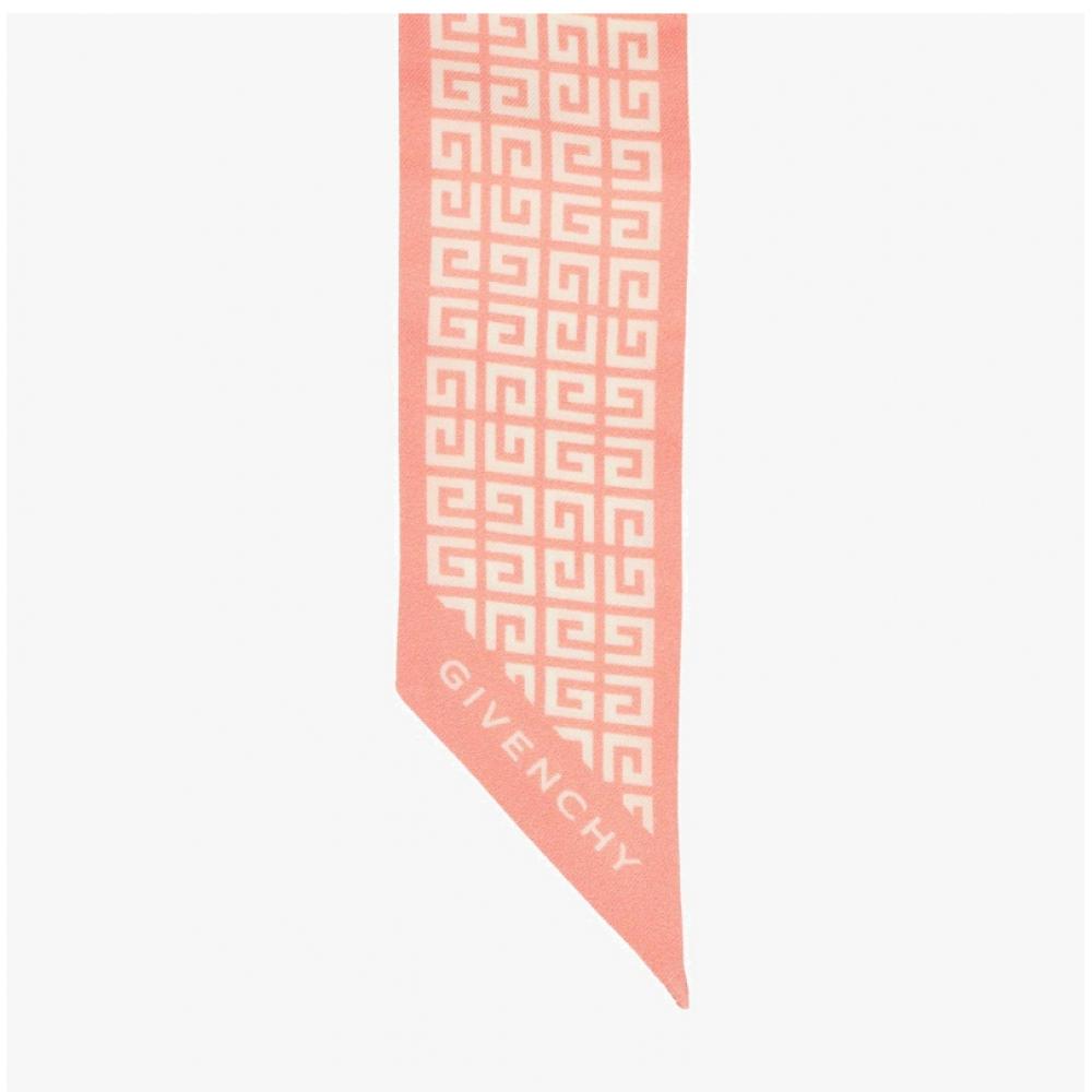 Givenchy 4g Monogram Print Skinny Twill Silk Scarf Bg00axg002 601 Gw5120 Ss907 2
