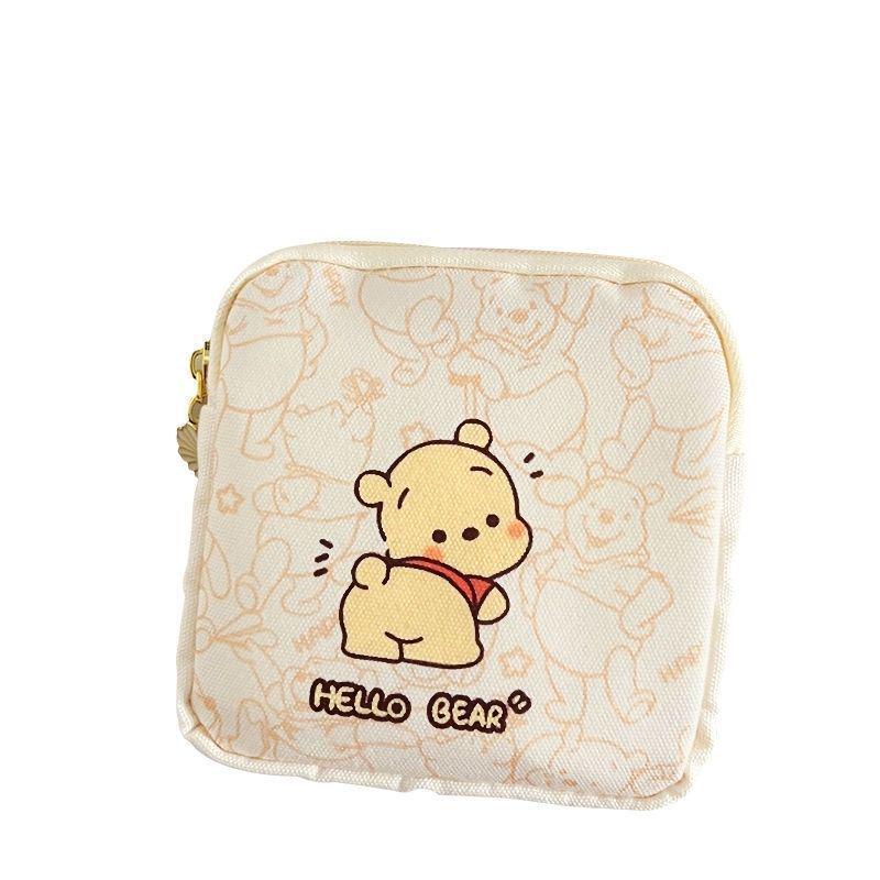 Cute Bear Sanitary Pad Storage Bag - Portable Oxford Cloth Period Bag for Girls