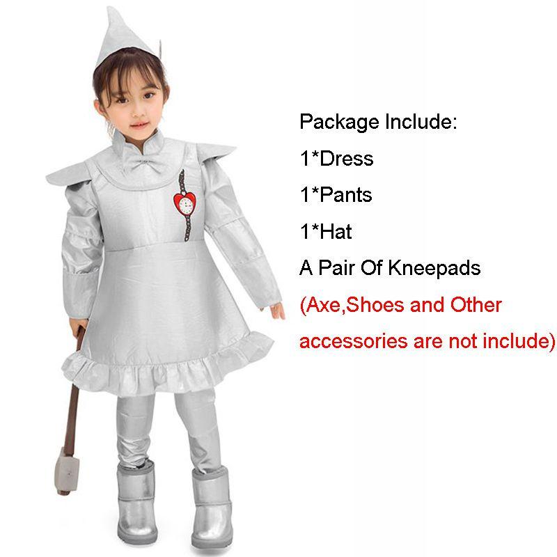 Enchanting Wizard Of Oz Tin Man Cosplay Costume For Adults And Kids In Silver