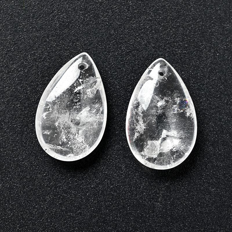 Аметистовый розовый кварц тигровый глаз кристалл капля воды кулон для самодельных ювелирных изделий