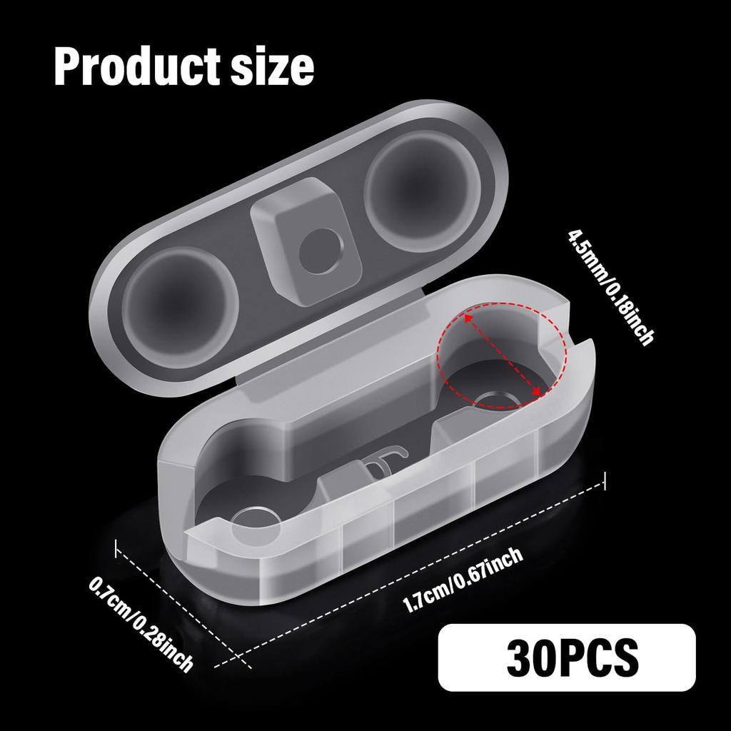 BBTO 30 Pack Chain Connectors, 4.5mm Ball Cord Chain Clips, Plastic Roller Shade Beaded Connector for Vertical Roman Roller Blind Window