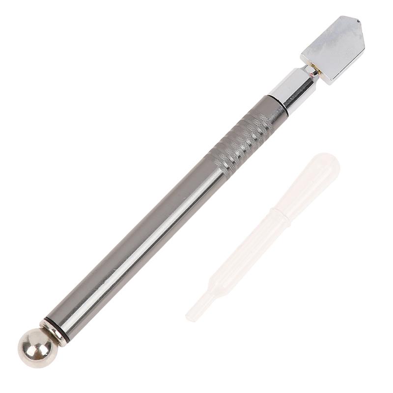 Professional Oil Feed Glass Cutter Diamond Antislip Metal Handle Cutting Tools