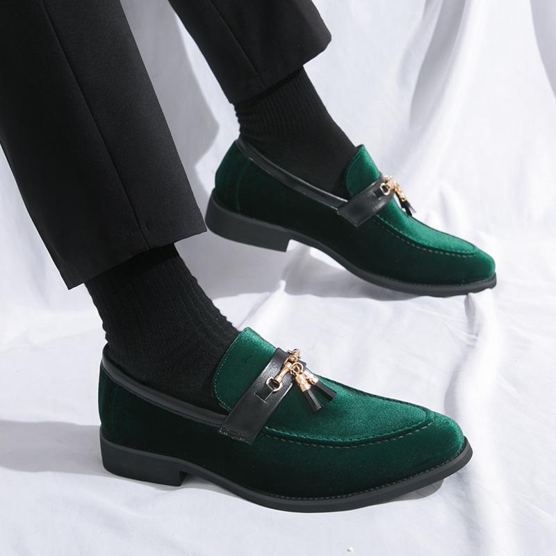 Мокасины мужские с металлической пряжкой и кисточками, дышащие, износостойкие, деловые, повседневные, мужские, банкетные туфли