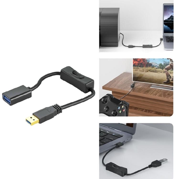 Синхронизация данных Линия USB3.0 Удлинительный шнур USB Удлинительный кабель Провод с переключателем ВКЛ ВЫКЛ