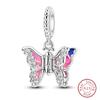 100% 925 Silver Exquisite Cubic Zircon Butterfly Bee Ladybug Charms Bead Fit Qikaola Original Bracelet Fine DIY Jewelry