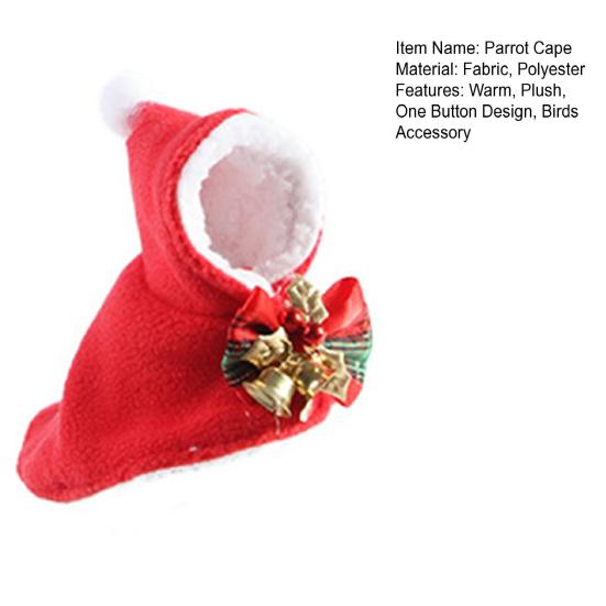Попугай Теплая накидка Плюшевые птицы Верхняя одежда Пушистая клетчатая Мелкие животные Уютный плащ для зимы Аксессуар для костюма питомца