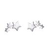 Sterling Silver Star Earrings for Women New Trendy Aesthetic Korean Ear Accessories Simple Charms Daily Party Jewelry