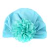 Милая шапочка-бини для новорожденных мальчиков и девочек, однотонная шапка-тюрбан с цветочным узлом, шапка-тюрбан