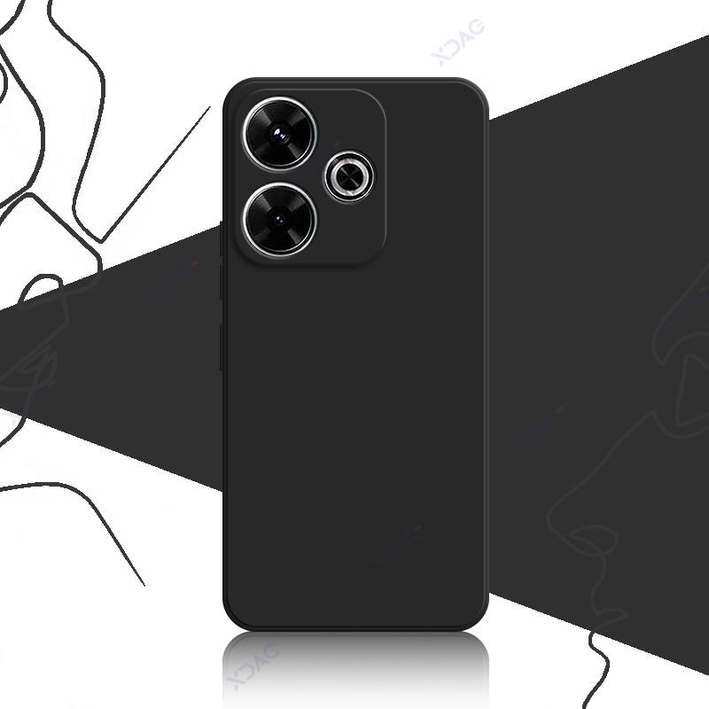 Роскошные чехлы для Xiaomi POCO M6 4G Plus 5G POCOM6Plus водонепроницаемый жидкий мягкий силиконовый защитный корпус для телефона Coque