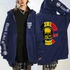 Худи с принтом черепа Black Label Society Vintage Флаг Свободный крой Толстовка на молнии Подростки