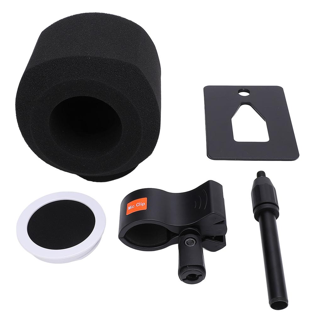 Поролоновая ветрозащита для микрофона со стойкой, экран для снижения шума, поп-фильтр, комплект для обычного конденсаторного микрофона