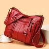 Female Soft Leather Large Capacity Middle-Aged Shoulder Crossbody Bag Multi-Layer Mother Bag