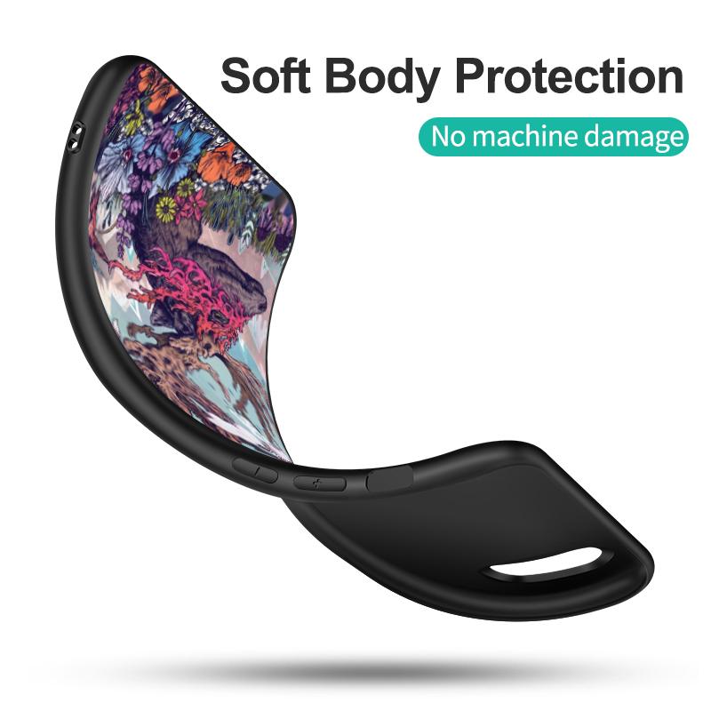 Черный чехол из ТПУ для ZTE Blade A3 A5 A7 2019 2020 A31 A51 A71 A7S V2020 L210 L8 smart vita 2022 v30 Shanhaijing Illustration