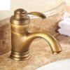 Luxury Bathroom Faucet Antique Brass Countertop Mount And Cold Water Single Handle Vanity Sink Mixer Faucet Bronze Mixer