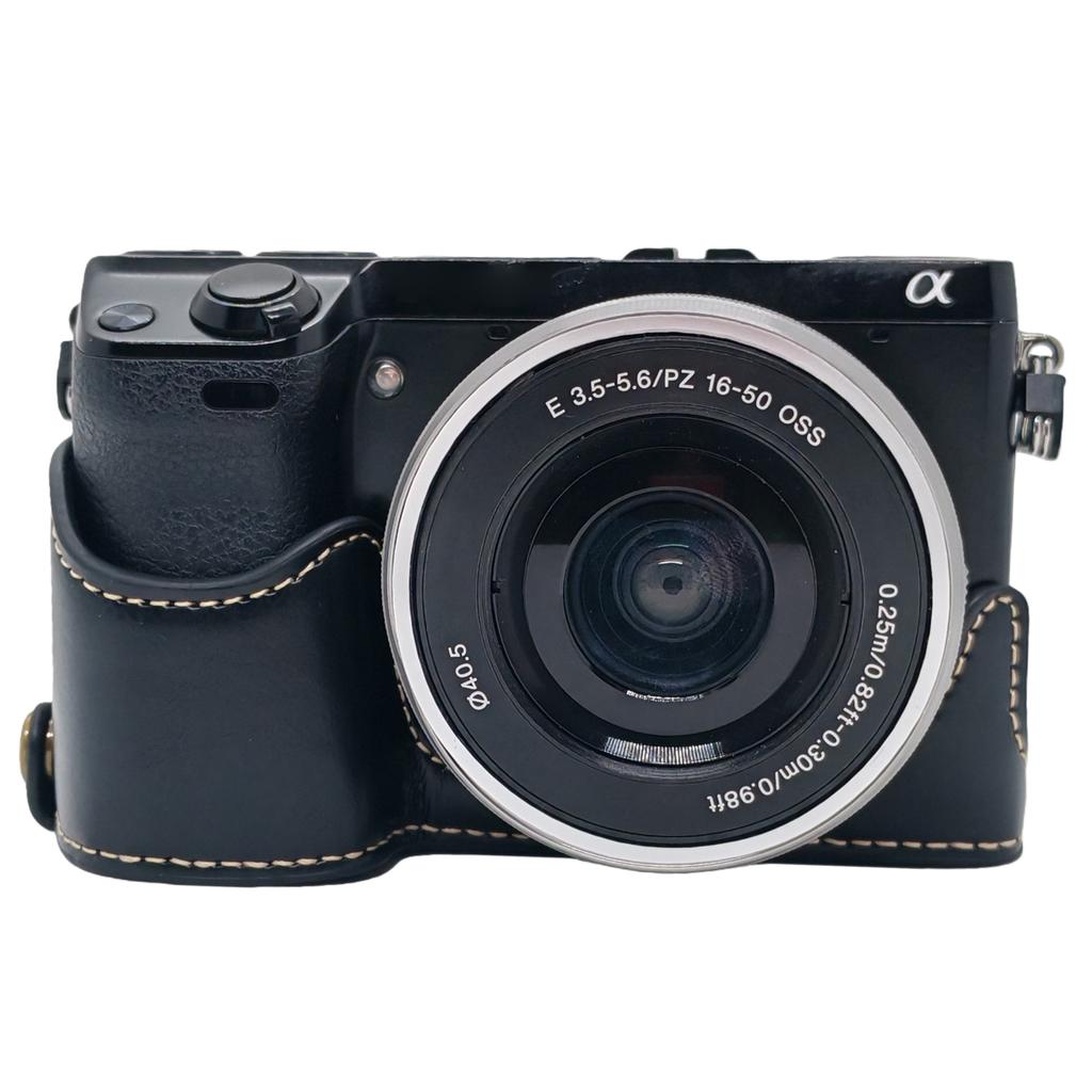 Для Sony NEX-7/NEX-6 Полукорпусный чехол для камеры с доступом к батарее Нижний чехол из ПУ кожи