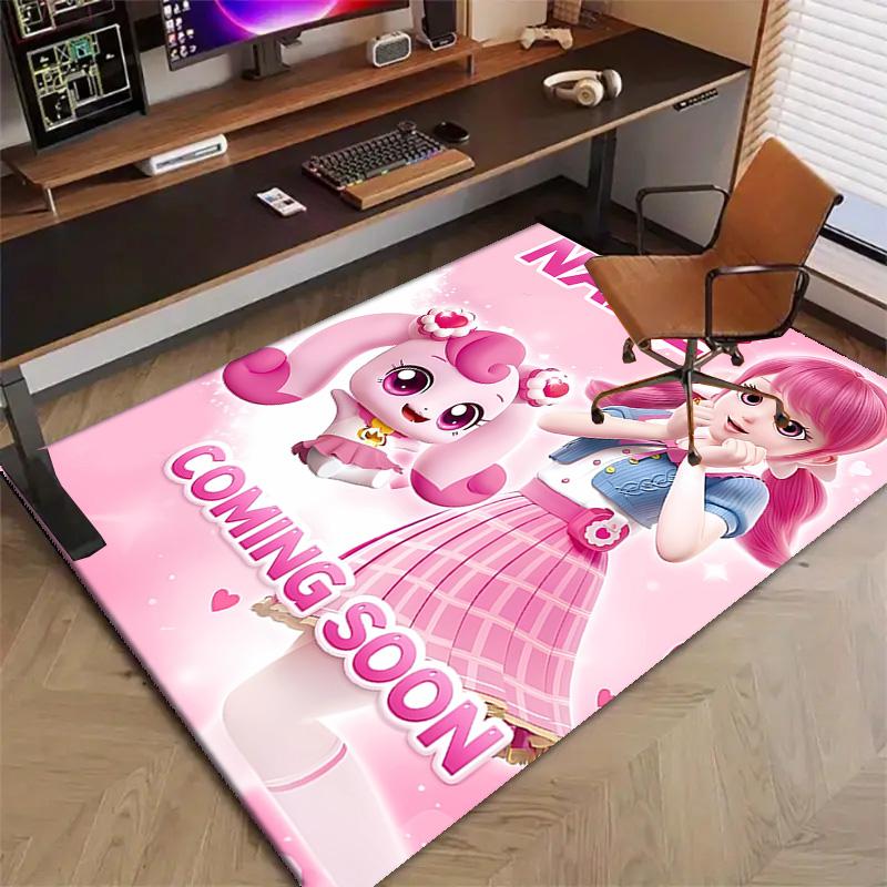 Custom Catch Teenieping Magic Sweetheart Коврик с персонализированным именем, Моющийся полиэстеровый коврик для прихожей, Подарок на Рождество, Пасху, День благодарения