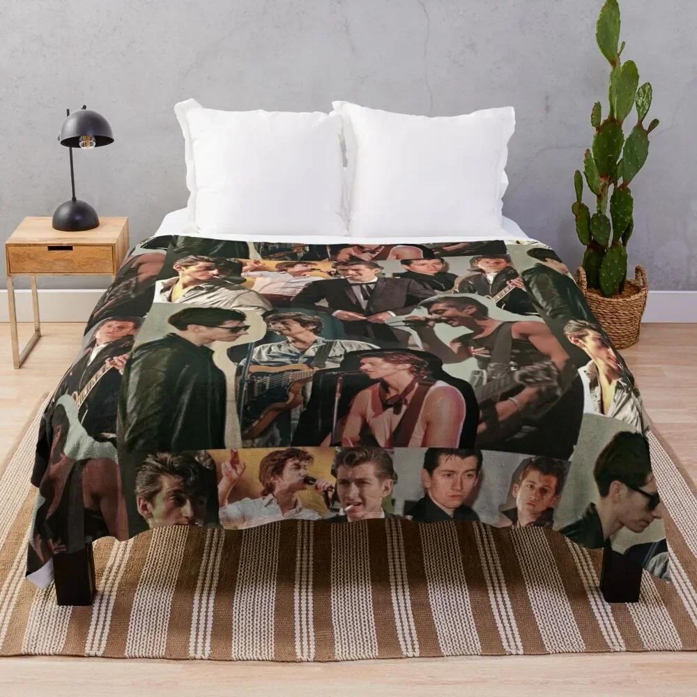 Alex Turner Arctic Monkeys Collage Throw Blanket Stuffeds Luxury Thicken for winter Blankets