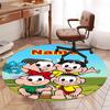 Custom Name Turma da Monica Printed Round Rug Carpet Chair Rug Area Rug Entryway Doormats,for Office Chair Living Room Bedroom Kitchen Room.
