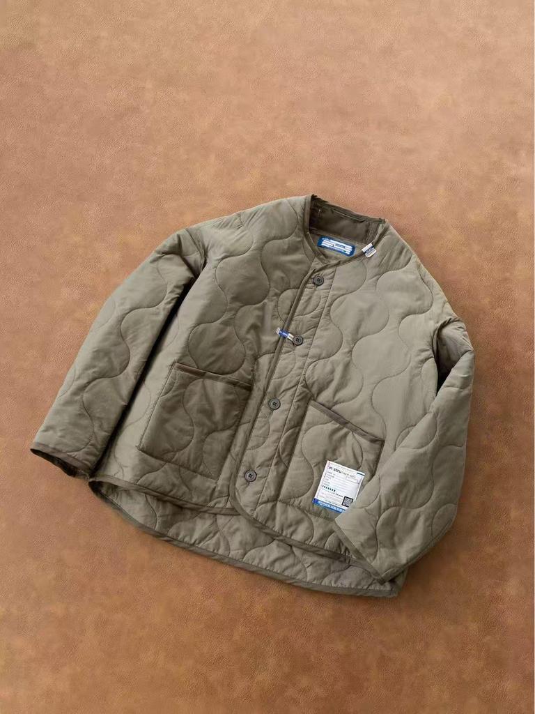 Легкая хлопковая куртка Yohji Yamamoto без воротника для улицы